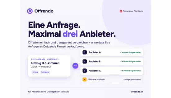Neue Schweizer Offertenplattform erreicht in fünf Wochen 122 Anbieter und 81 Kundenanfragen