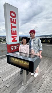 Zita mit Sandra Boner auf dem berühmtesten Dach der Schweiz