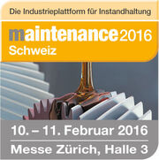 Leitmesse »maintenance Schweiz 2016« - Registrierung für Besucher jetzt online