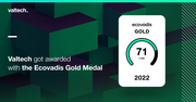 Valtech Schweiz erhält die Goldmedaille von EcoVadis