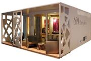 Alpiner SPA-Bungalow aus leichten Holzmodulen