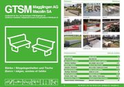 300 Bänke / Sitzgelegenheiten und Tische: neuer Katalog bei GTSM Magglingen AG