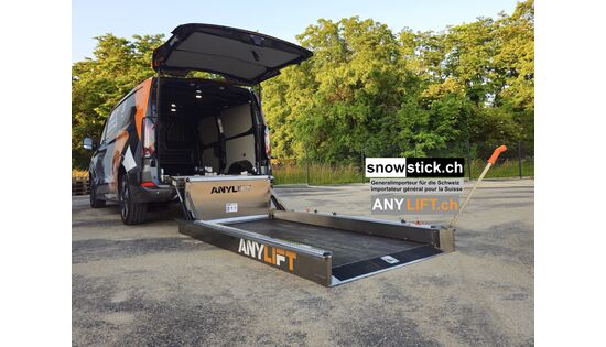 ANYLIFT - Neus Hubladesystem: bodeneben beladen, sichern, wegfahren