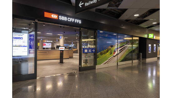 SBB Reisezentrum nach neuem Konzept am Flughafen Zürich eröffnet