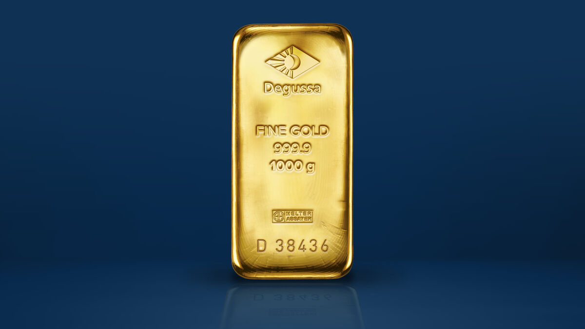 Degussa-pr-sentiert-neu-gestaltete-Goldbarren