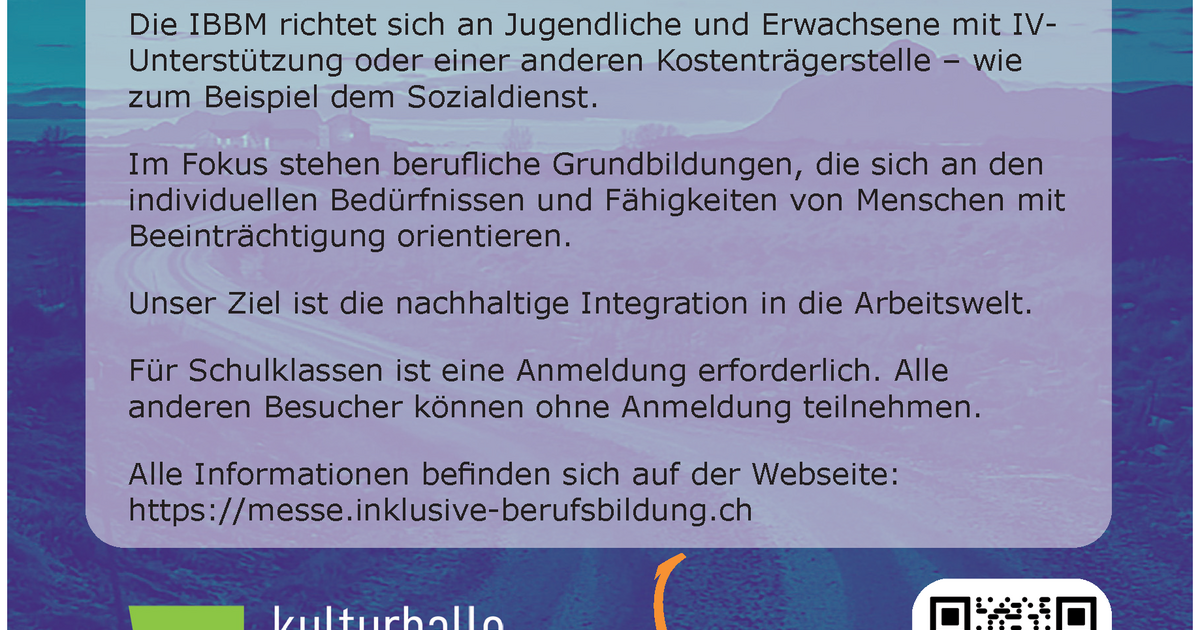 Premiere in Burgdorf: Erste Inklusive Berufsbildungsmesse (IBBM) 2025 ...