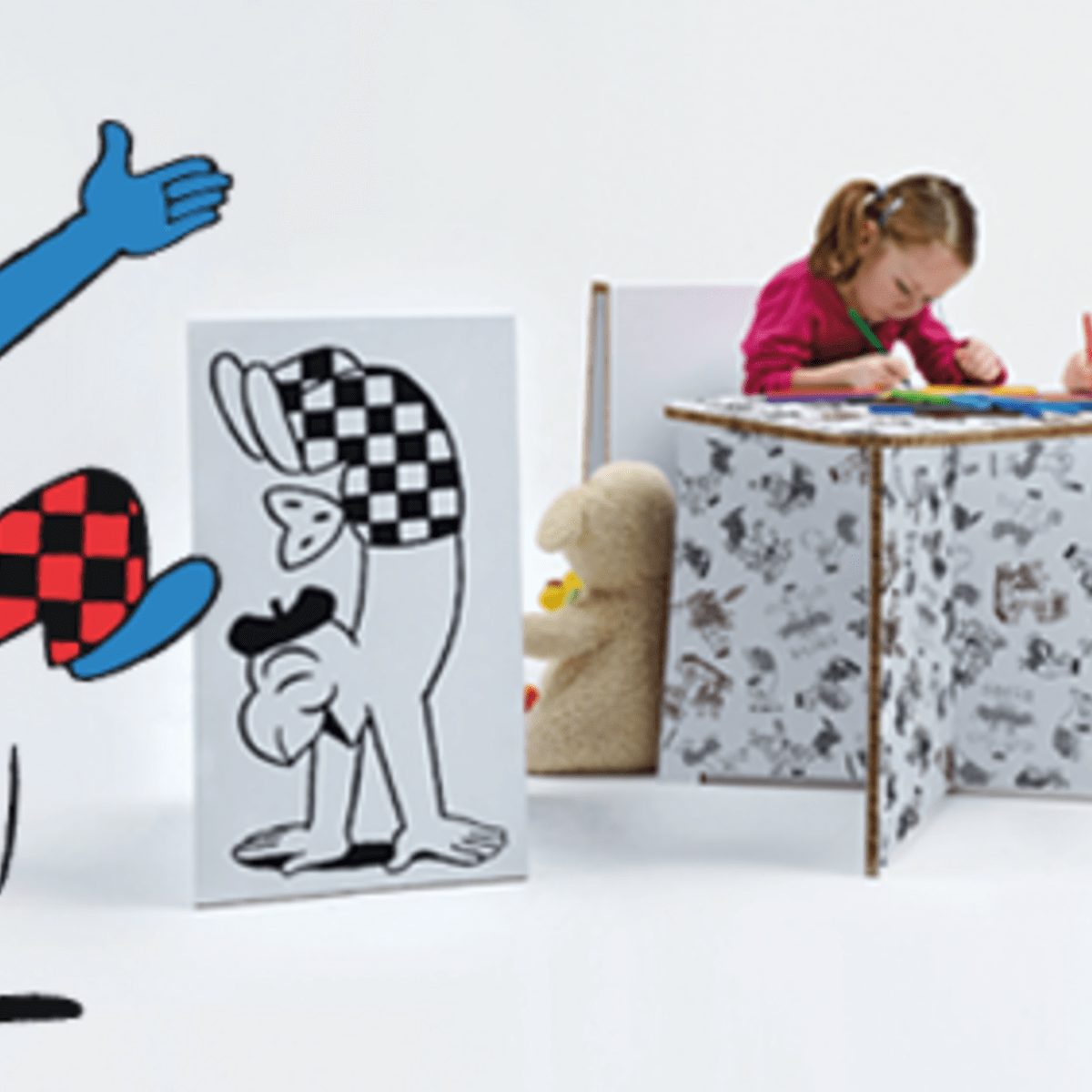 Exklusiv bei der Flyerline Schweiz AG Globi Kindermöbel zum Ausmalen