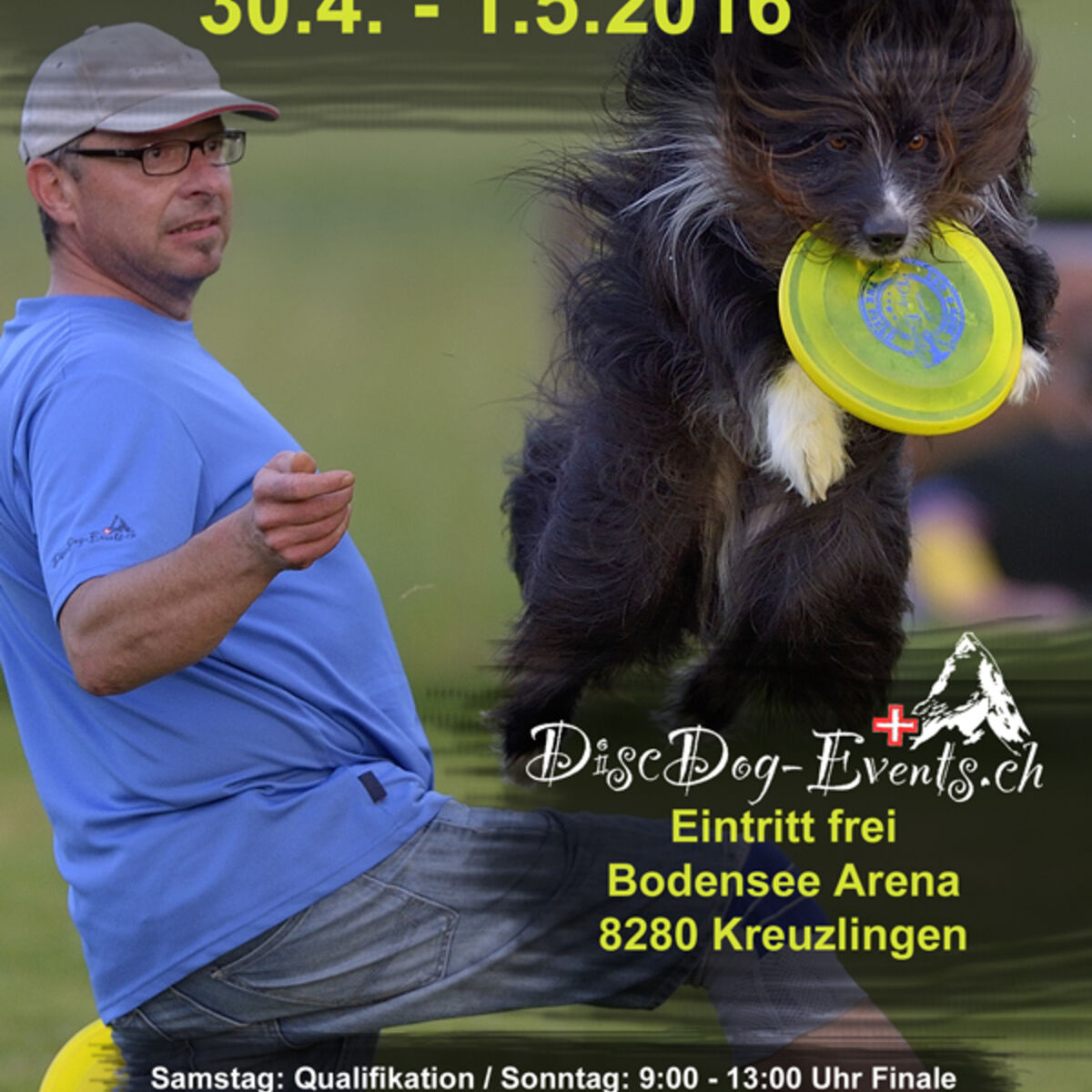 Über 2�500 fliegende Frisbee und springende Hunde für Action